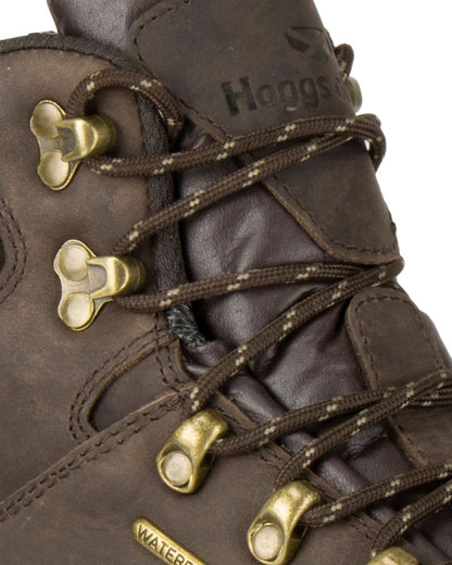 Brown Coloured Hoggs of Fife Glencoe Waxy Leather Trek Boot on white background 