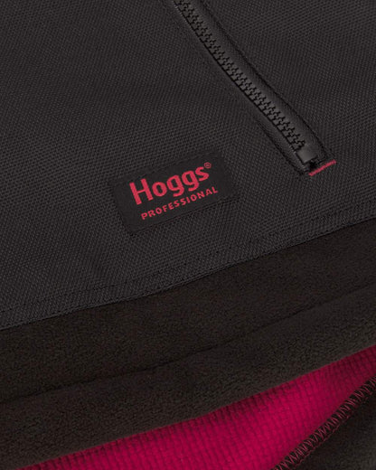 Black Coloured Hoggs of Fife Granite Bonded Fleece Jacket on white background 