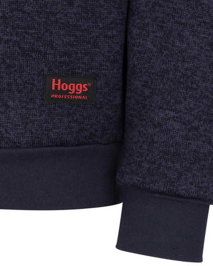 Navy Coloured Hoggs of Fife Green King II Quarter Zip Knit Fleece on white background 