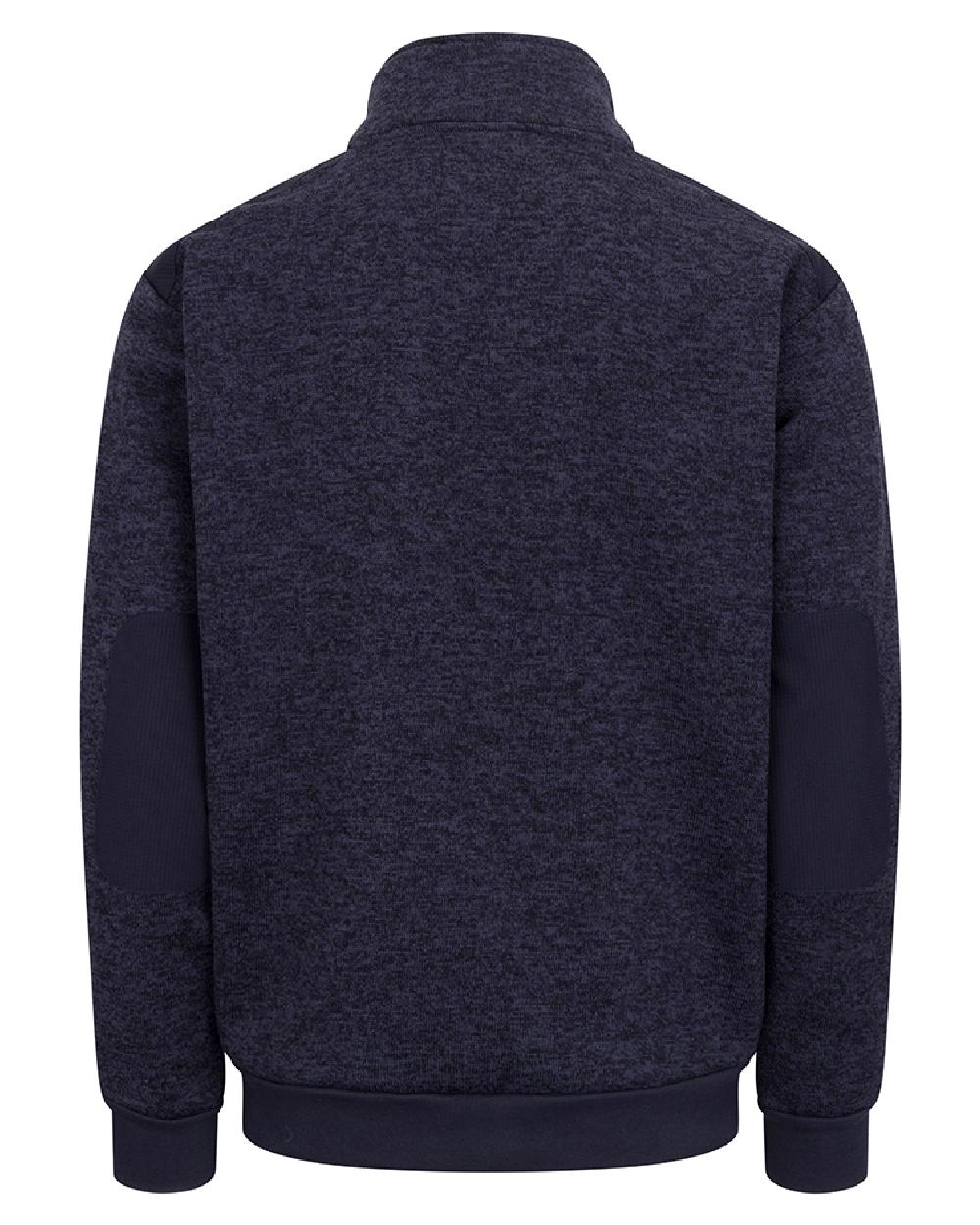 Navy Coloured Hoggs of Fife Green King II Quarter Zip Knit Fleece on white background 