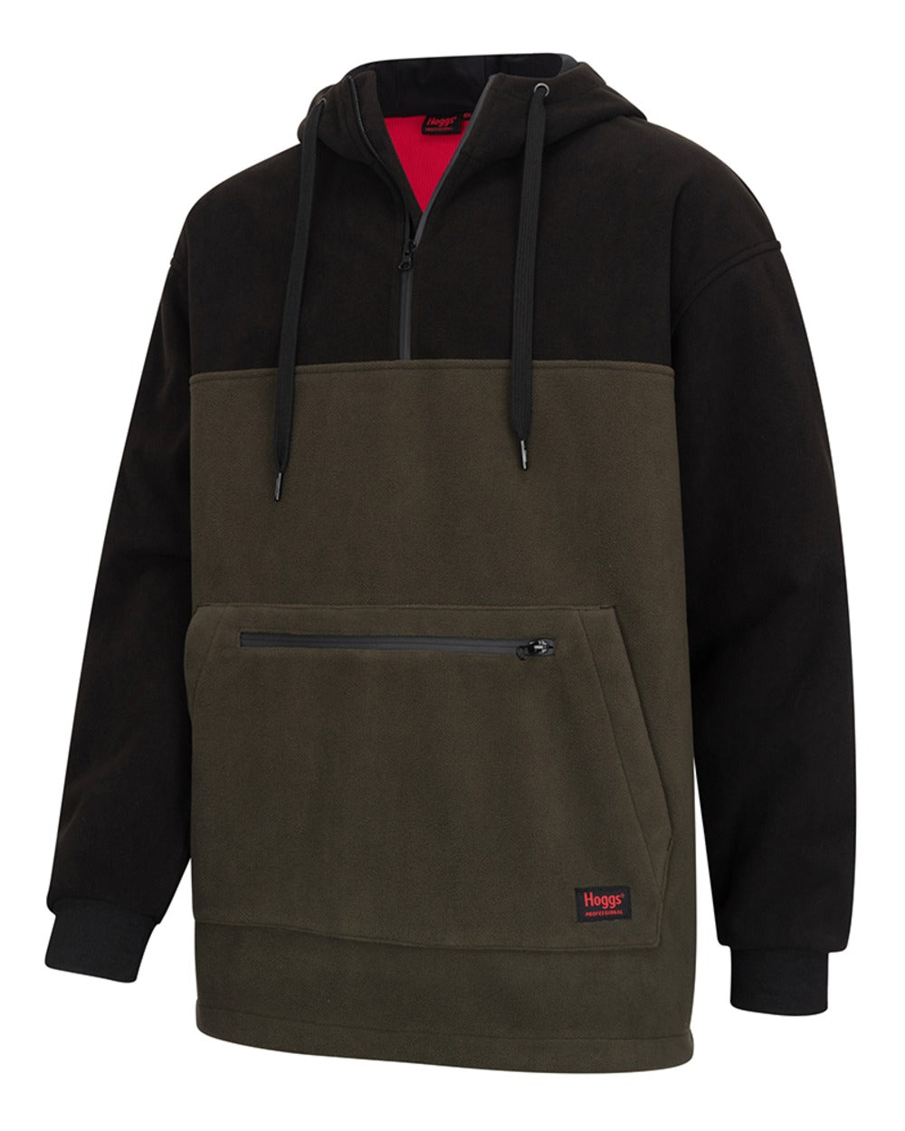 Green Coloured Hoggs of Fife Green King II Stormproof Bonded Hoodie on white background 