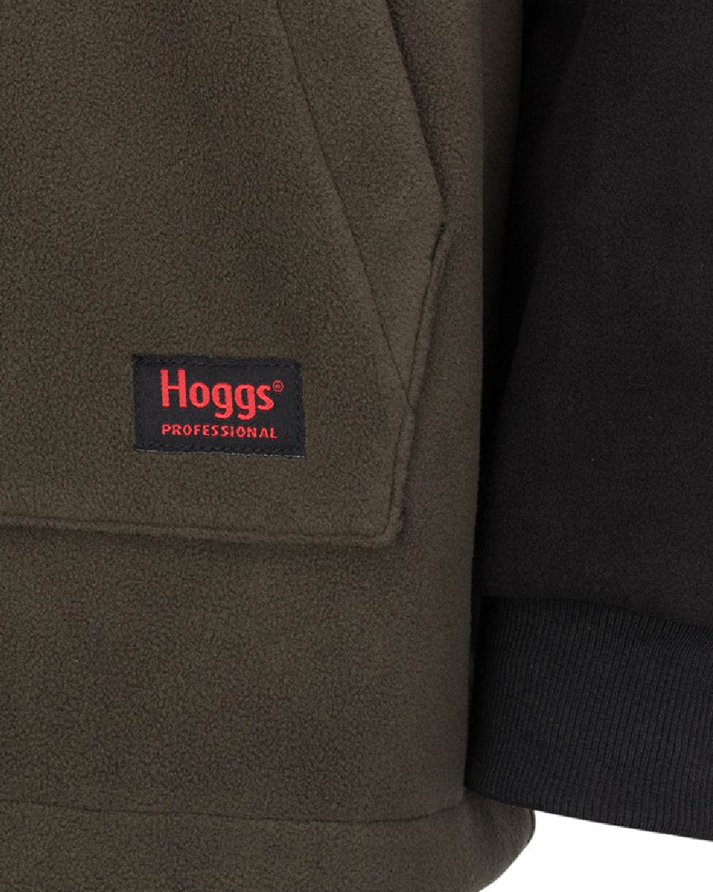 Green Coloured Hoggs of Fife Green King II Stormproof Bonded Hoodie on white background 