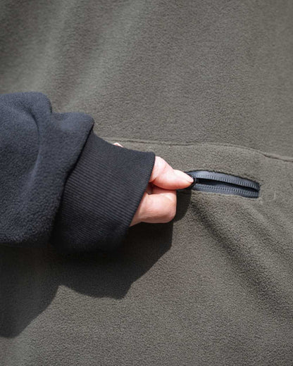 Green Coloured Hoggs of Fife Green King II Stormproof Bonded Hoodie on outdoor background 