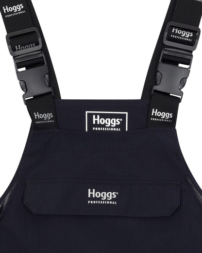 Navy Coloured Hoggs of Fife Green King II Waterproof Bib &amp; Brace on white background 