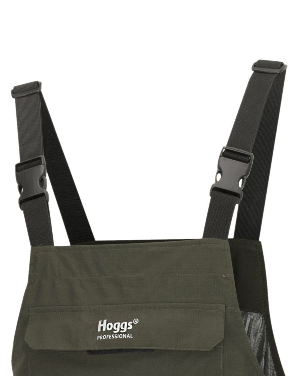 Green Coloured Hoggs of Fife Green King II Waterproof Bib &amp; Brace on white background 