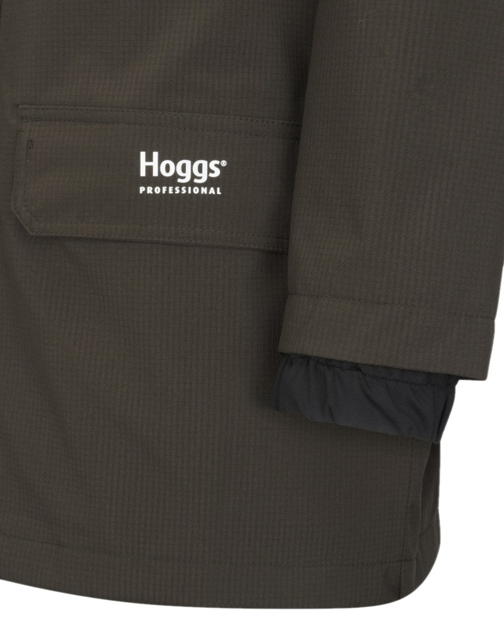 Green Coloured Hoggs of Fife Green King II Waterproof Jacket on white background 