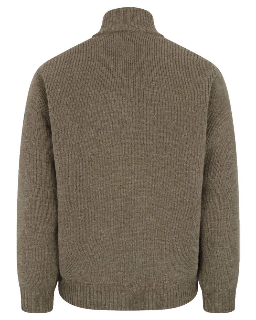 Meadow Green Coloured Hoggs of Fife Hebrides II Quarter Zip Windproof Pullover on white background 