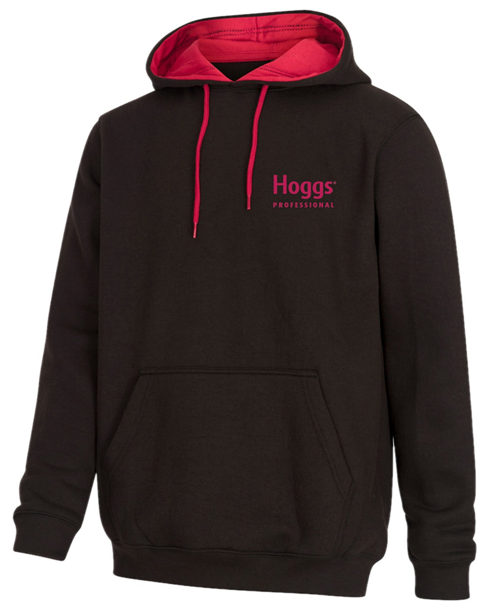 Black Coloured Hoggs of Fife Hoggs Professional Hoodie on white background 