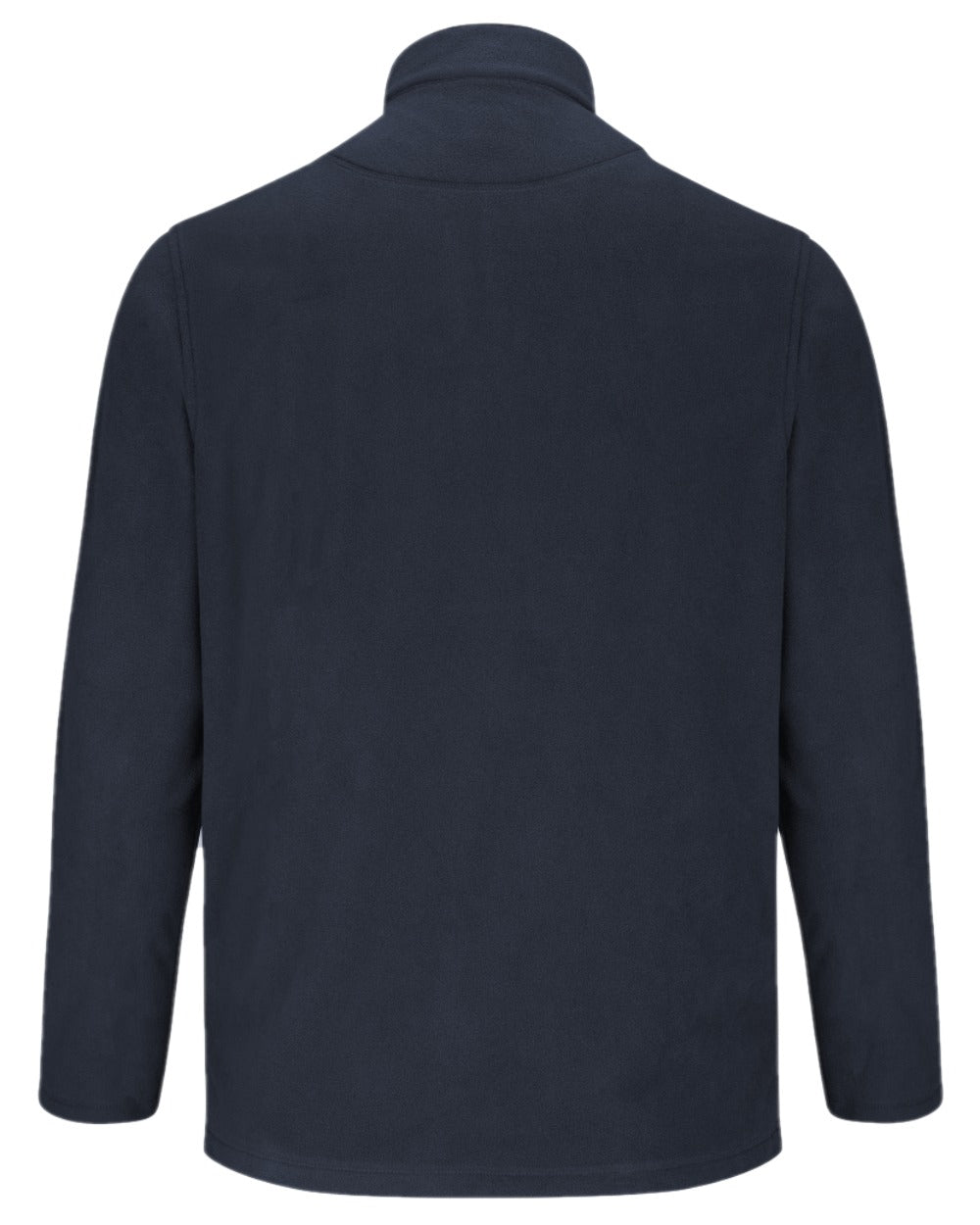 Navy coloured Hoggs of Fife Islander 1/4 Zip Micro Fleece Shirt on white background 