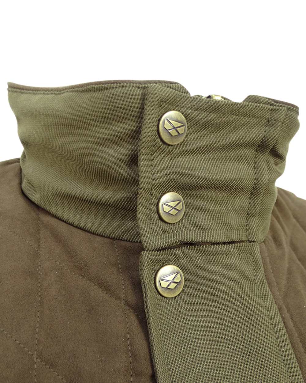 Olive Green Coloured Hoggs of Fife Kincraig Waterproof Field Jacket on white background 