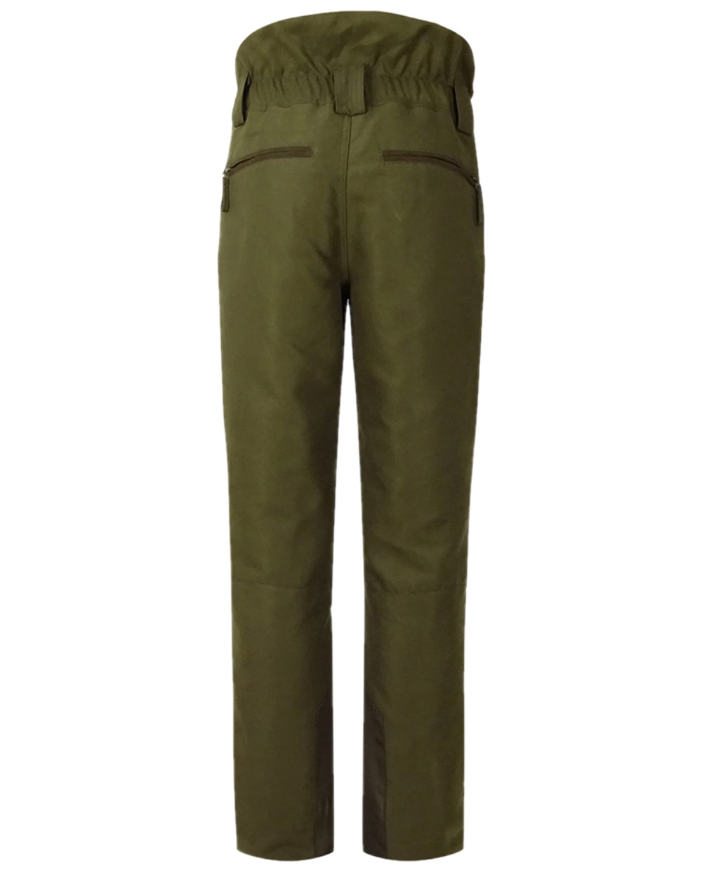 Olive Green Coloured Hoggs of Fife Kincraig Waterproof Field Trousers on white background 