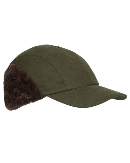 Olive Green Coloured Hoggs of Fife Kincraig Waterproof Hunting Cap on white background 