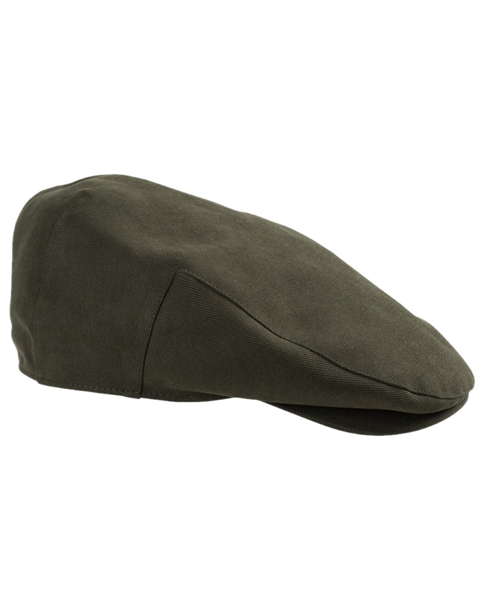 Olive Green Coloured Hoggs of Fife Kincraig Waterproof Tweed Flat Cap on white background 