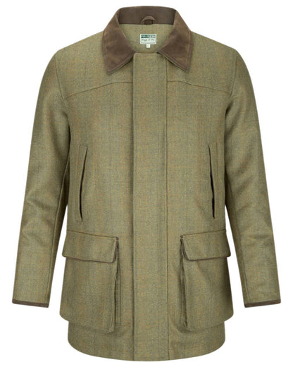 Autumn Bracken Coloured Hoggs of Fife Kinloch Technical Tweed Field Coat on white background 