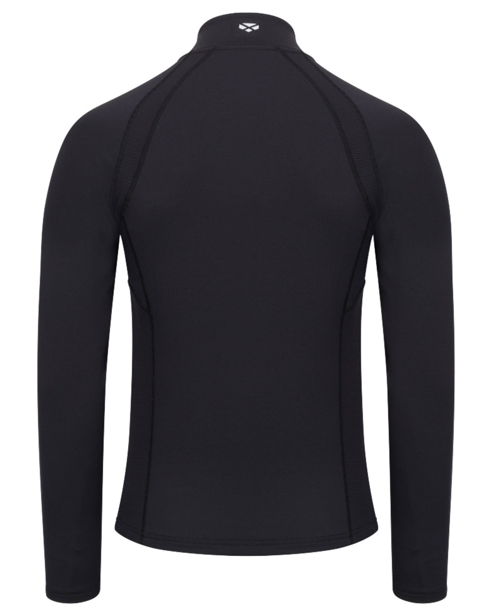 Black coloured Hoggs of Fife Ladies Skye Active Quarter Zip Top on white background 