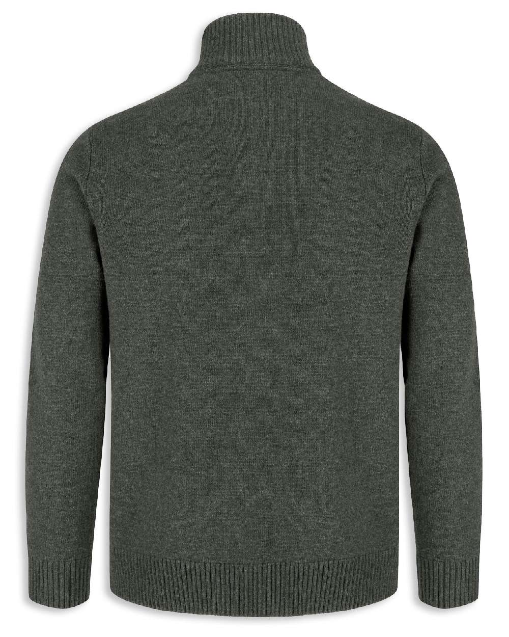 Grey coloured Hoggs of Fife Lothian Zip Neck Pullover Clearance on white background 