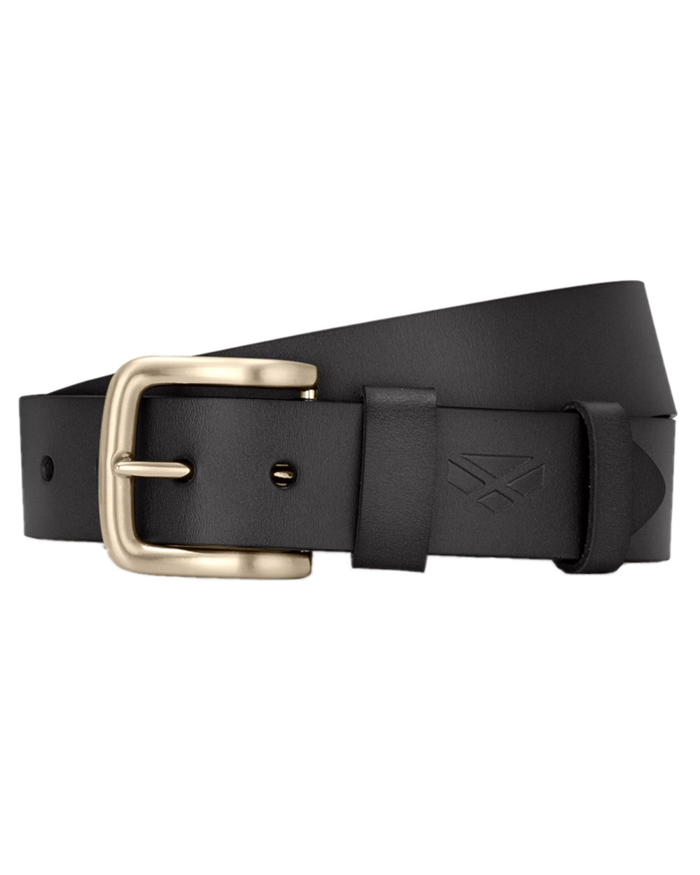 Black Coloured Hoggs of Fife Luxury Leather Belts on white background 