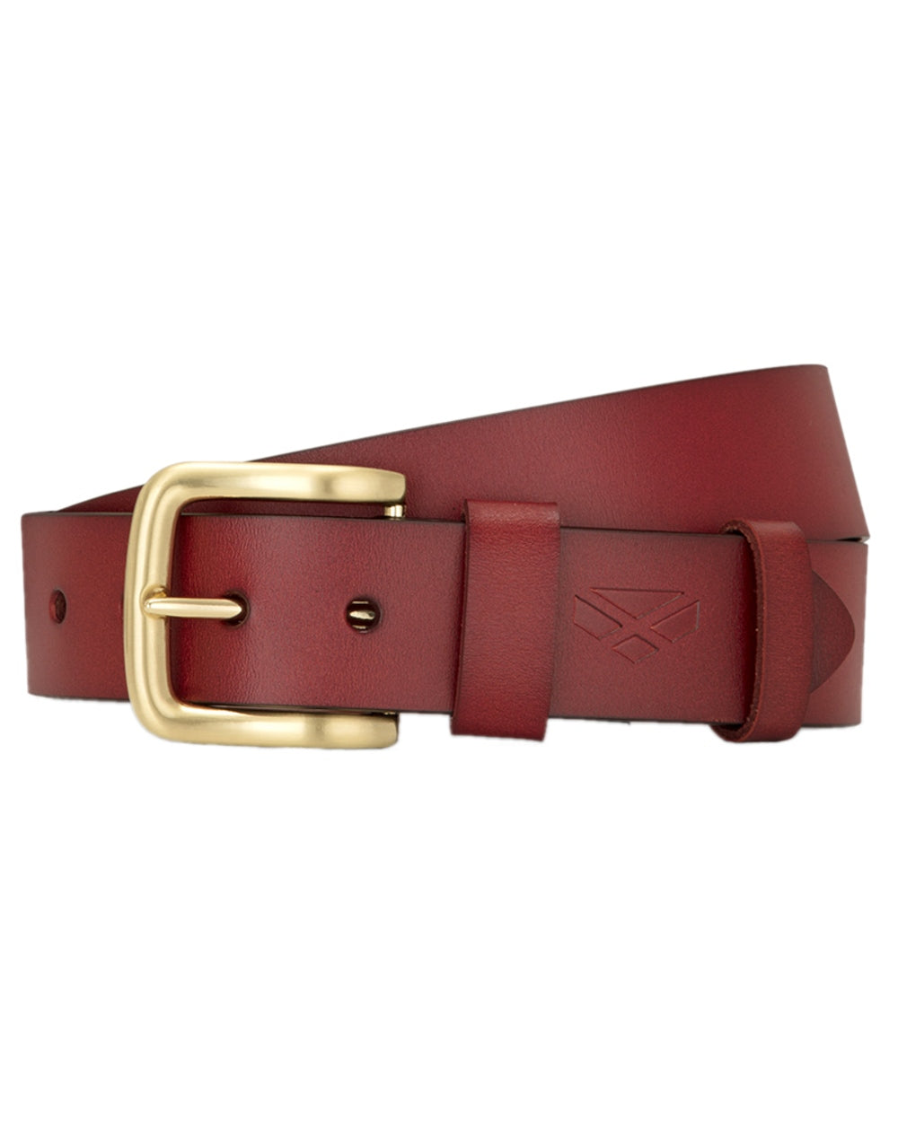 Tan Coloured Hoggs of Fife Luxury Leather Belts on white background 