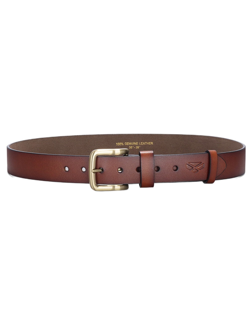 Whisky-Tan Coloured Hoggs of Fife Luxury Leather Belts on white background 
