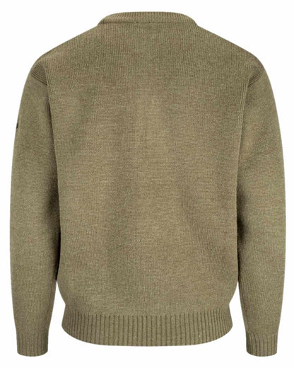 Marled Green Coloured Hoggs of Fife Melrose Hunting Pullover on white background 