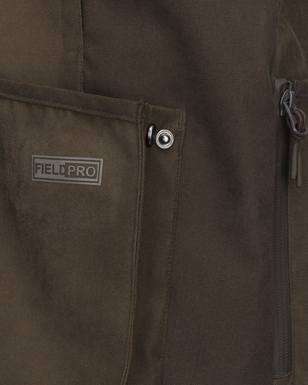 Dark Olive coloured Hoggs of Fife Mens Ardross Pro Field Gilet on white background 