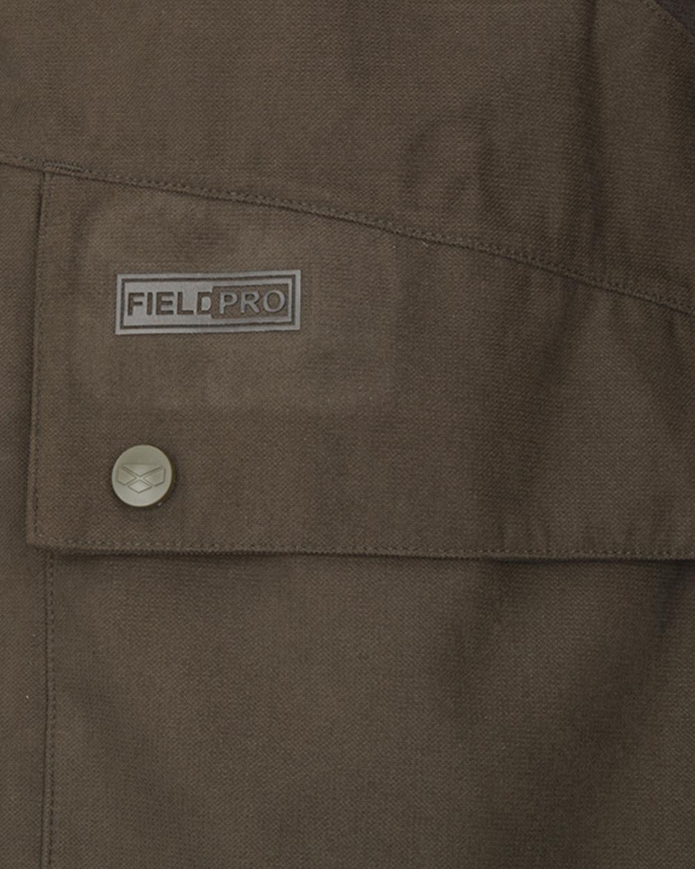 Dark Olive coloured Hoggs of Fife Mens Ardross Pro Waterproof Field Jacket on white background 