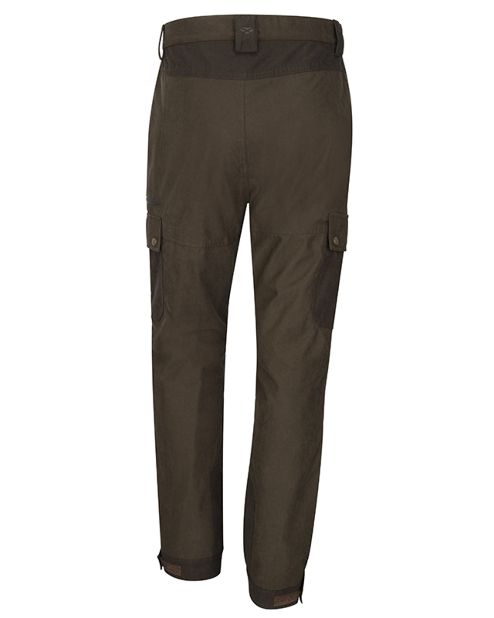 Dark Olive coloured Hoggs of Fife Mens Ardross Pro Waterproof Field Trousers on white background 