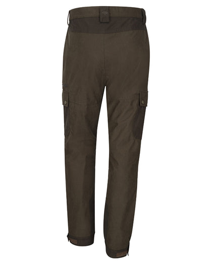 Dark Olive coloured Hoggs of Fife Mens Ardross Pro Waterproof Field Trousers on white background 