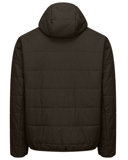 Olive coloured Hoggs of Fife Mens Aviemore Reversible Insulated Jacket on white background 