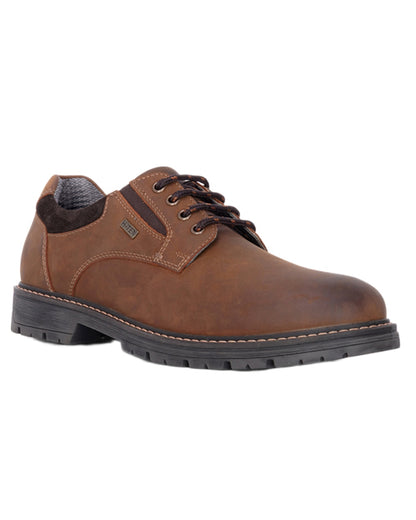 Tan coloured Hoggs of Fife Mens Callander Waterproof Shoes on white background 