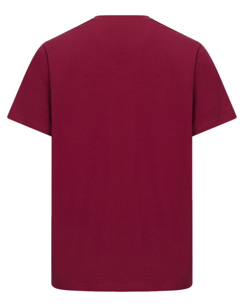 Burgundy Coloured Hoggs of Fife Mens Canonbie Printed T-Shirt on white background 