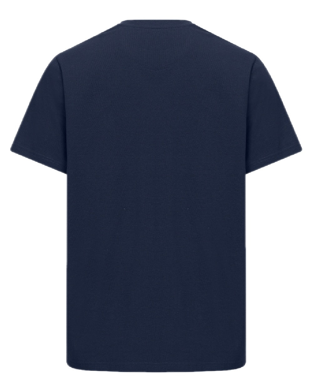Navy Coloured Hoggs of Fife Mens Canonbie Printed T-Shirt on white background 