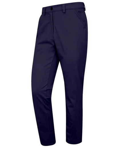 Navy coloured Hoggs of Fife Mens Carnoustie Chino Trousers on white background 