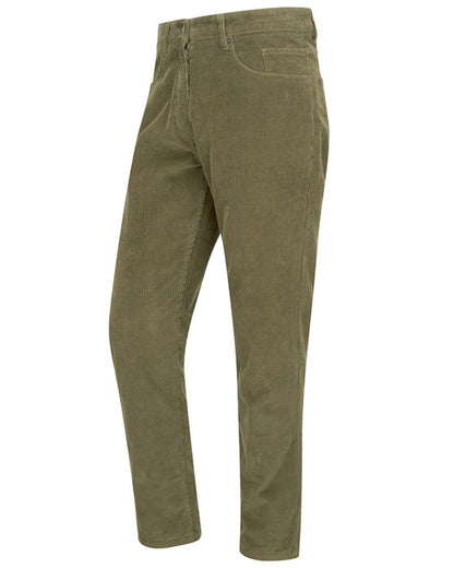 Stone coloured Hoggs of Fife Mens Comrie Cord Jeans on white background 
