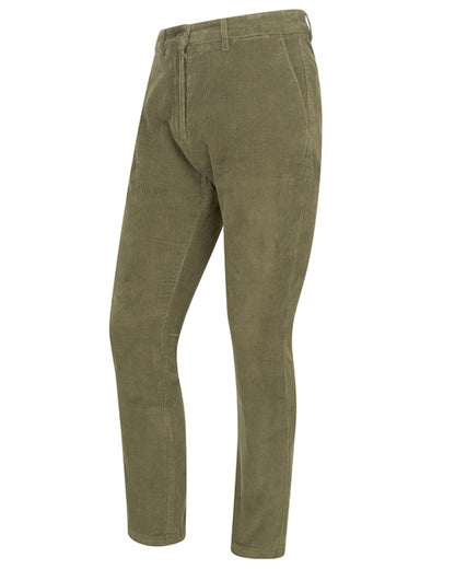 Stone coloured Hoggs of Fife Mens Crieff Cord Trousers on white background 