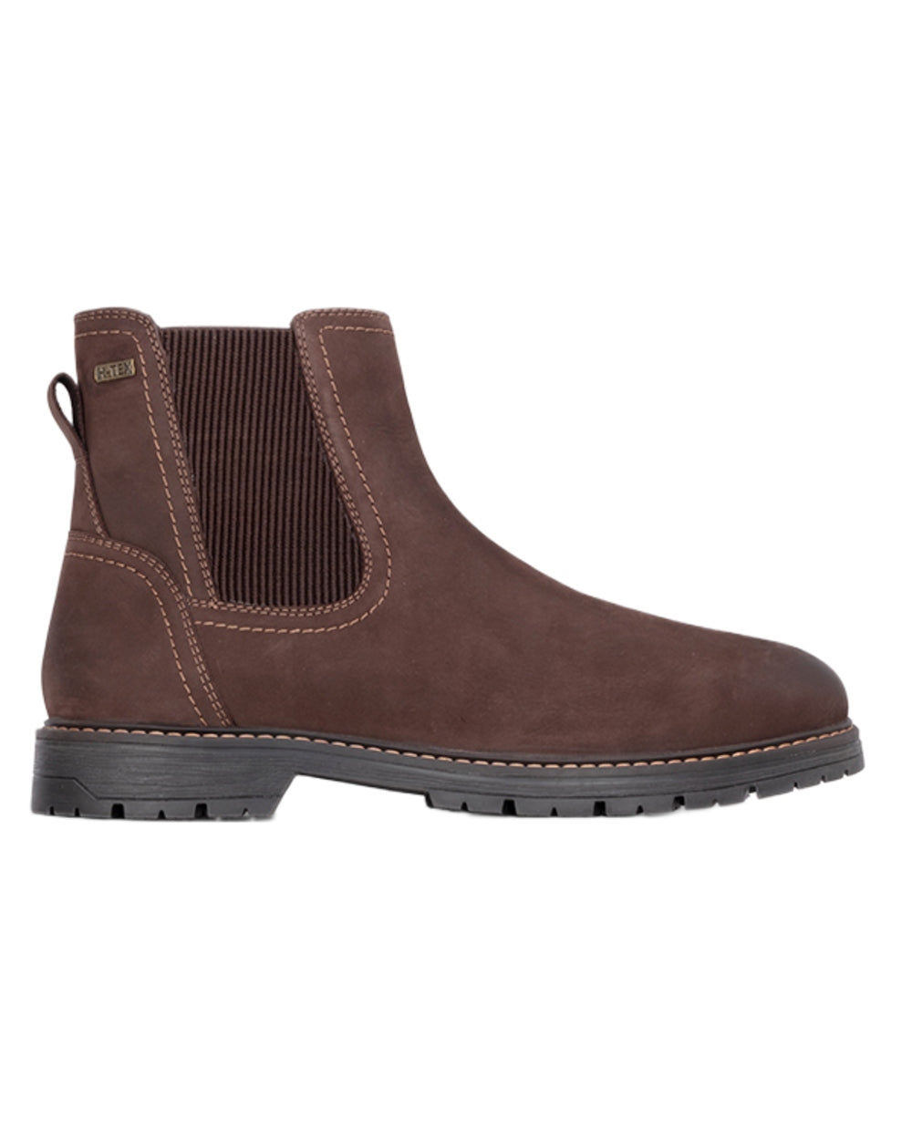 Dark Brown coloured Hoggs of Fife Mens Dunblane Waterproof Dealer Boots on white background 