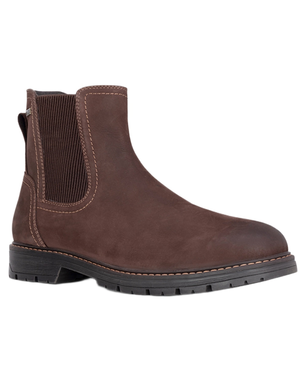 Dark Brown coloured Hoggs of Fife Mens Dunblane Waterproof Dealer Boots on white background 