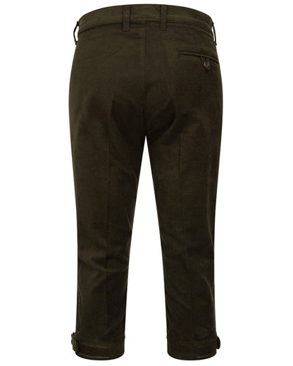 Olive Green colouredHoggs of Fife Mens Durness Moleskin Breeks on white background 