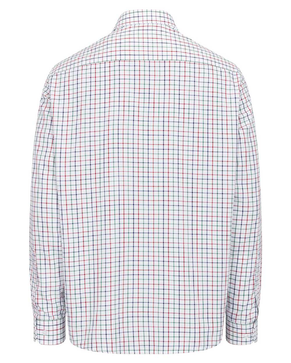 Green Red Navy Coloured Hoggs of Fife Mens Fernie Bamboo Shirt on white background 