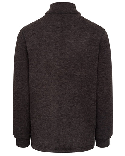 Bracken coloured Hoggs of Fife Mens Gairloch Knitted Fleece Lined Jacket on white background 