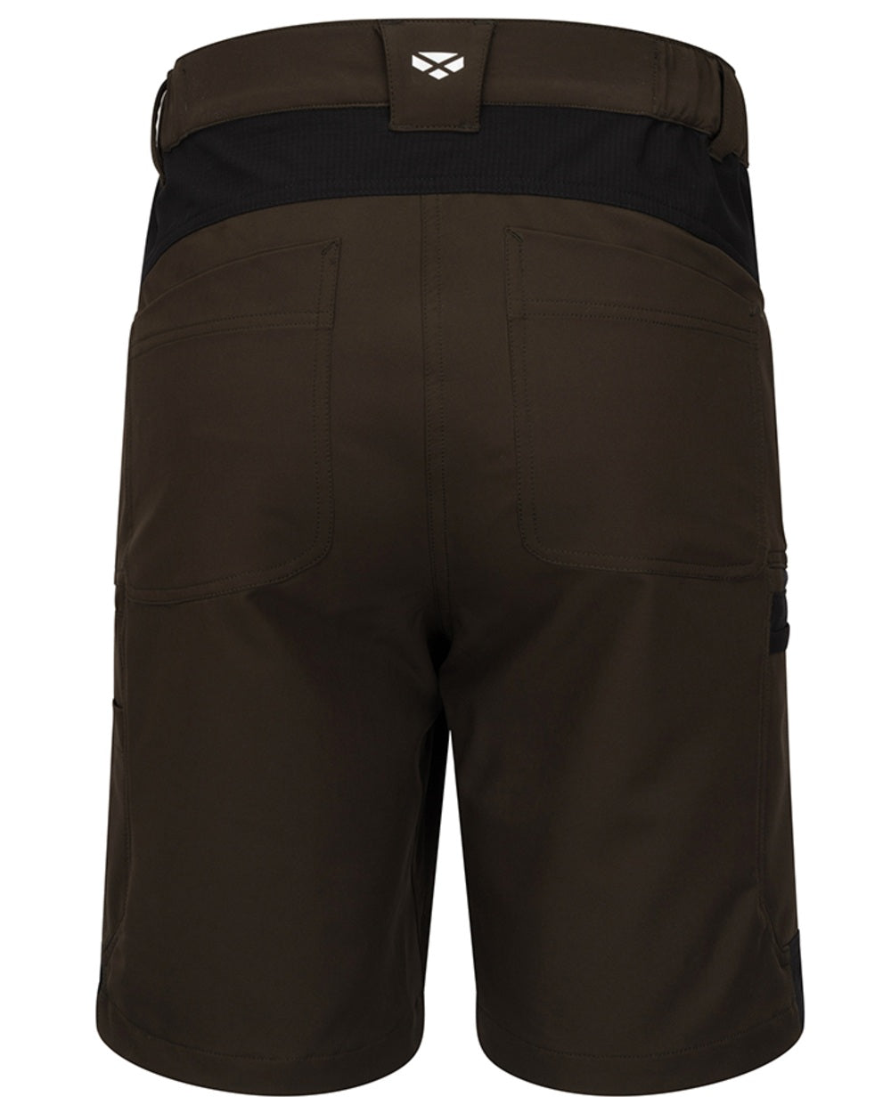 Green Back coloured Hoggs of Fife Mens Green King Active Utility Shorts on white background 