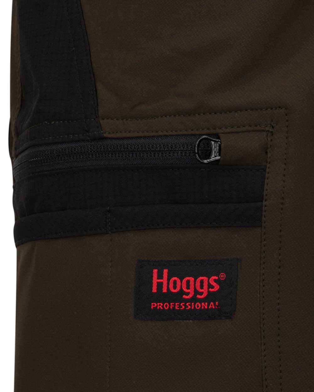 Green Black coloured Hoggs of Fife Mens Green King Active Utility Trousers on white background 