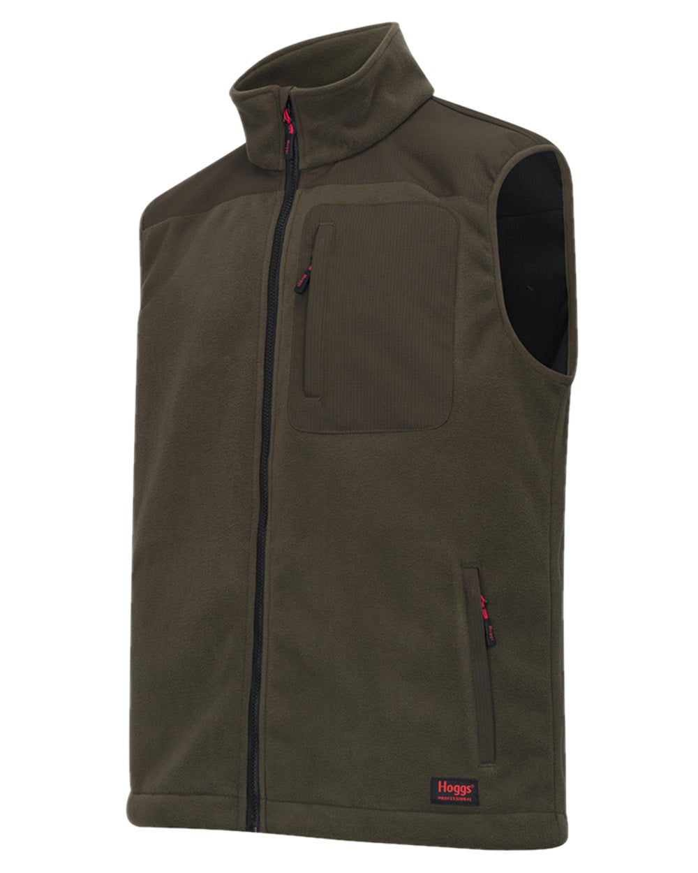 Green Coloured Hoggs of Fife Mens Green King II Gilet on white background 