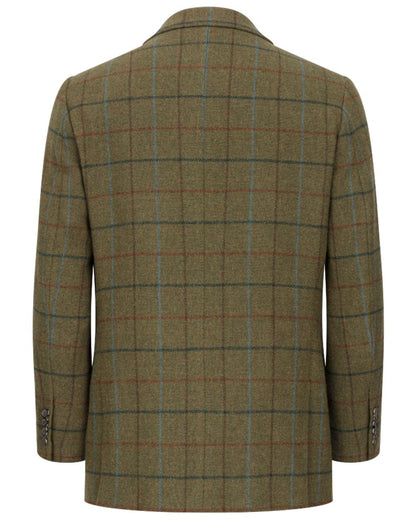 Green Blue coloured Hoggs of Fife Mens Kingussie Tweed Sports Jacket on white background 