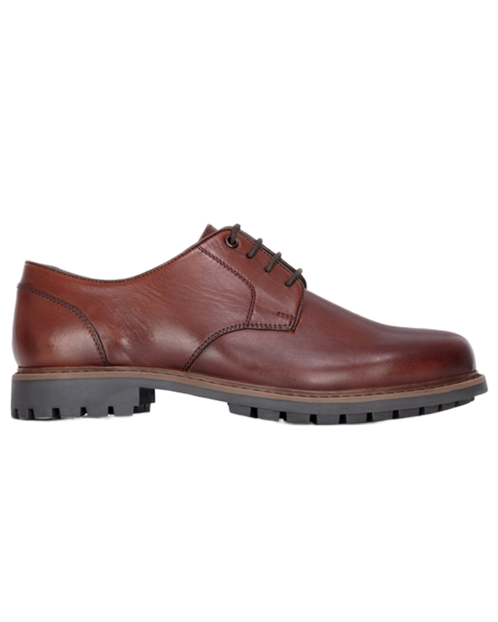 Whisky coloured Hoggs of Fife Mens Kirkton Shoes on white background 