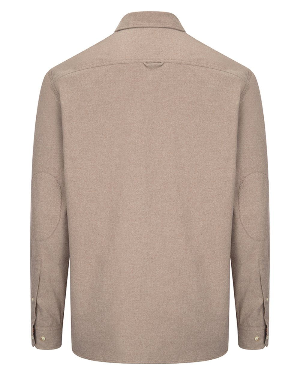 Oatmeal Coloured Hoggs of Fife Mens Moy Moleskin Shirt on white background 