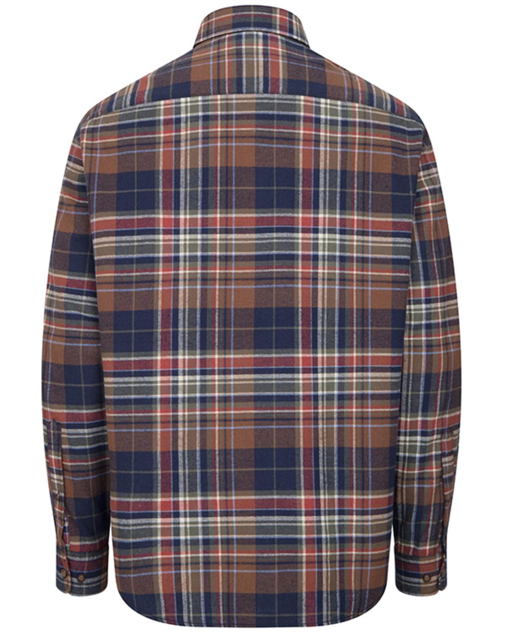 Multi Check coloured Hoggs of Fife Mens Pitreavie Flannel Check Shirt on white background 