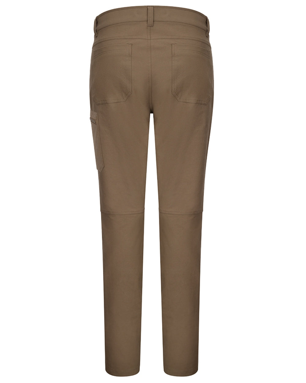 Khaki coloured Hoggs of Fife Mens Rothesay Utility Trousers on white background 