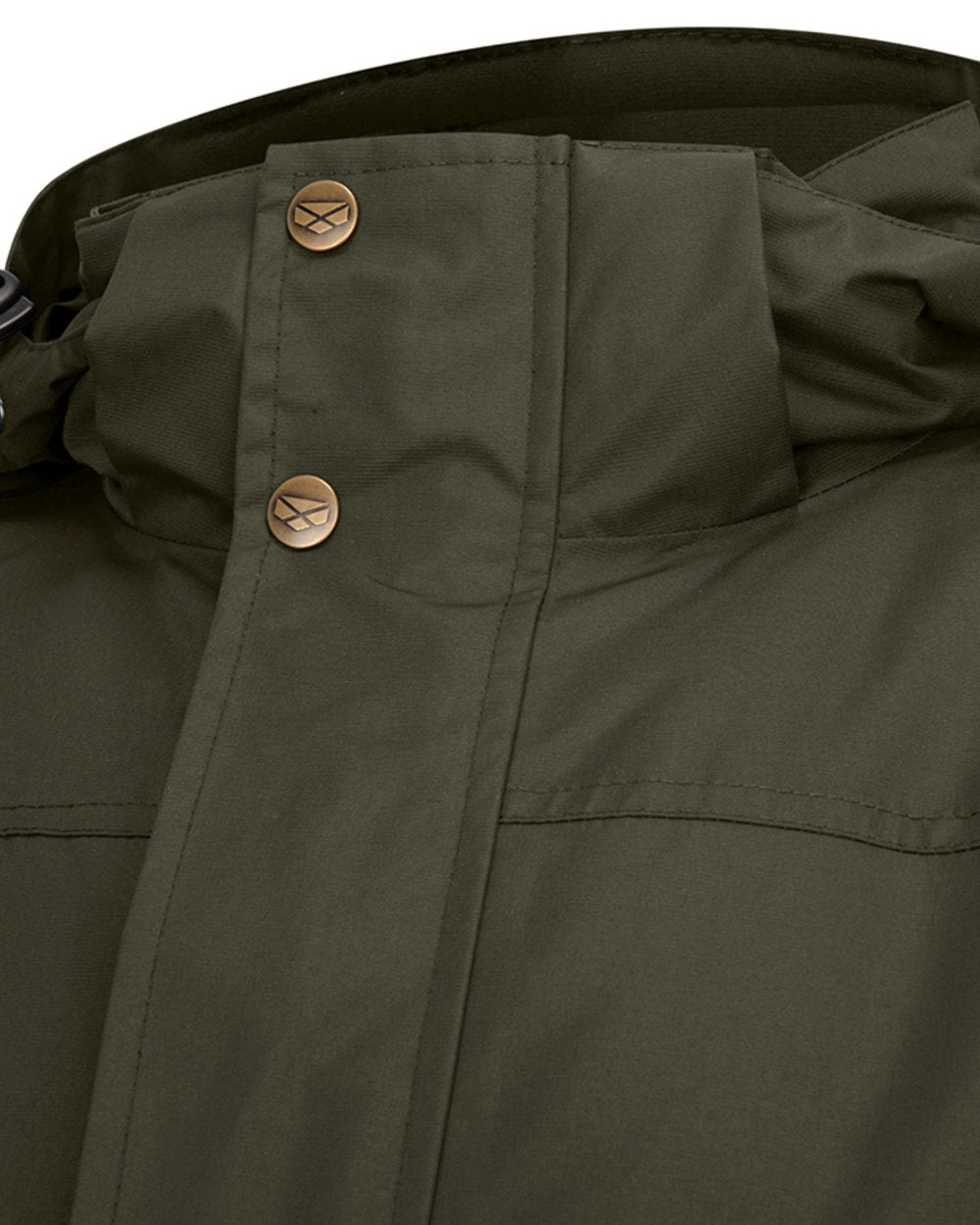 Fern Green Coloured Hoggs of Fife Mens Walker Long Coat Shirt on white background 