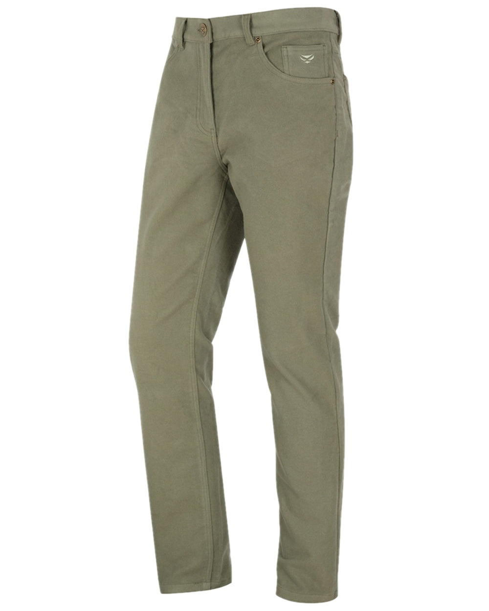 Lovat Coloured Hoggs of Fife Monarch II Moleskin Jeans on white background 